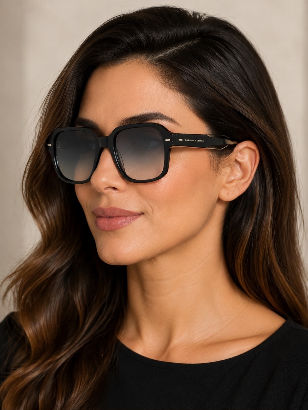 Carolina Lemke Berlin Eyewear - Carlton, Black + Luxury Premium Case CL9613-01